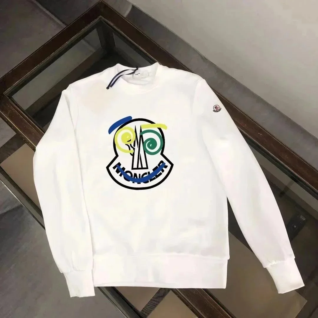 Moncler Moncler Colorful Logo Crewneck Sweatshirt White White - 1