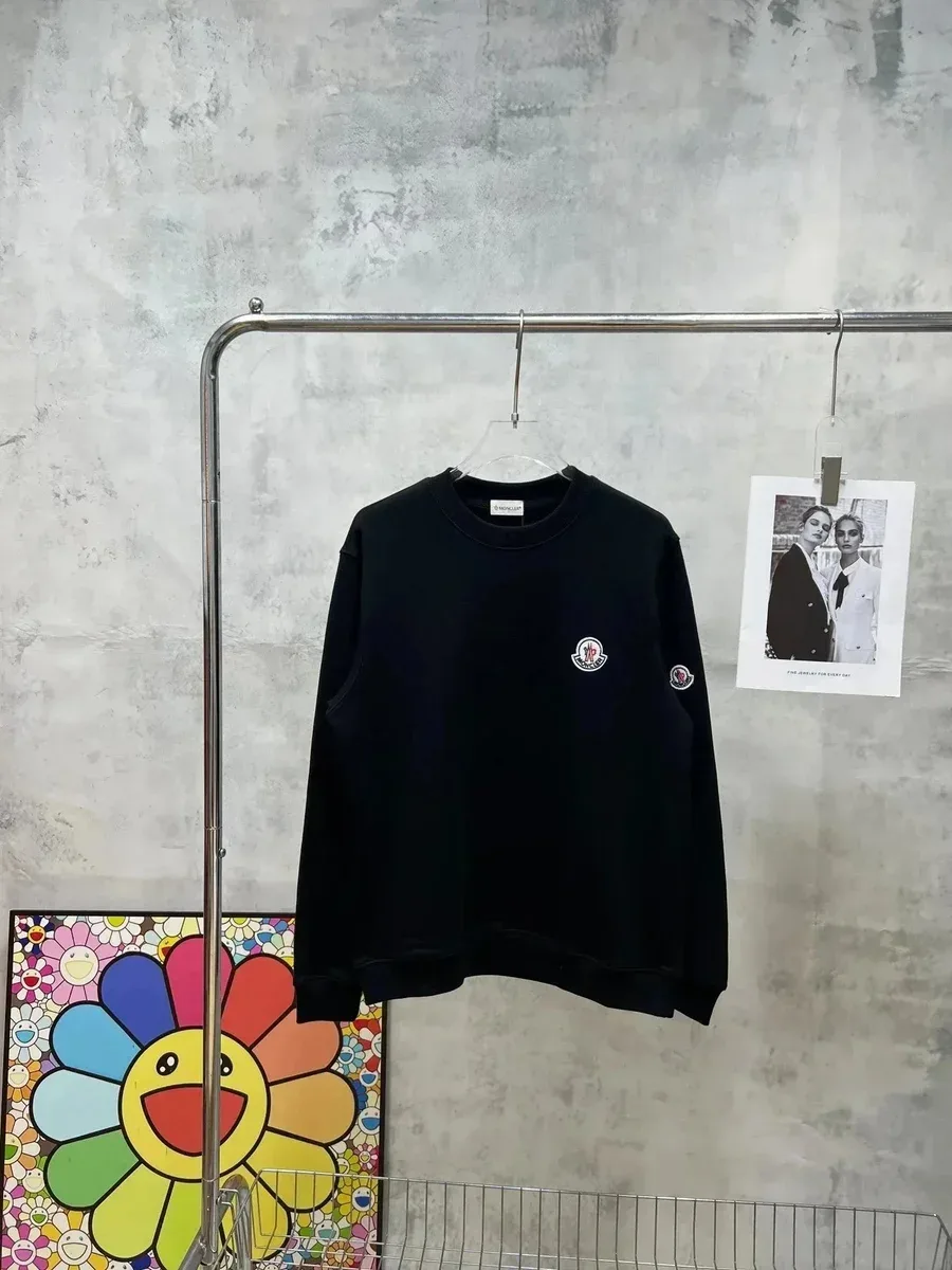 Moncler Moncler Black Classic Logo Sweatshirt Black - 1