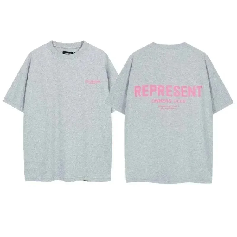 Represent Represent Owners Club Grey Pink T-Shirt Grey - 1