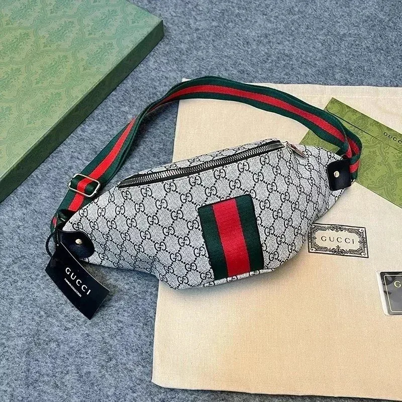Gucci Gucci GG Marmont Web Stripe Belt Bag White/Red/Green White - 1