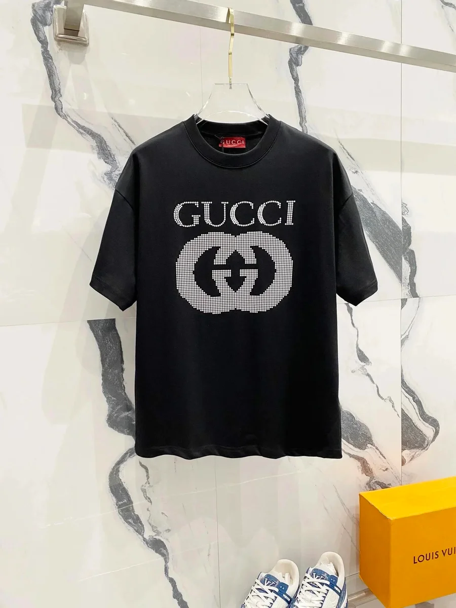 Gucci Gucci GG Logo Black T-Shirt Black - 1