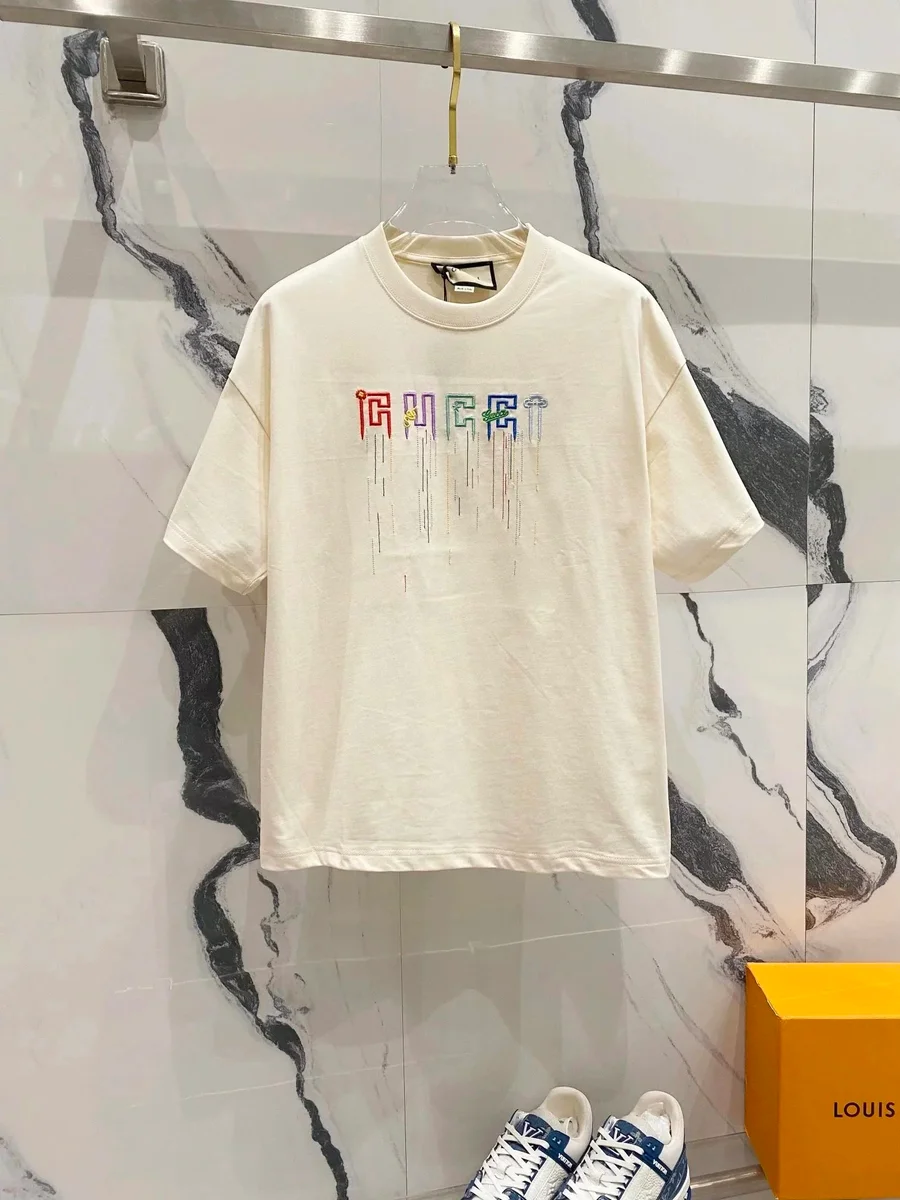 Gucci Gucci Rainbow GG T-Shirt Cream Casual Cream - 1