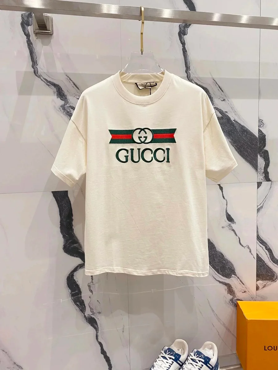 Gucci Gucci GG Logo Cream T-Shirt Cream - 1