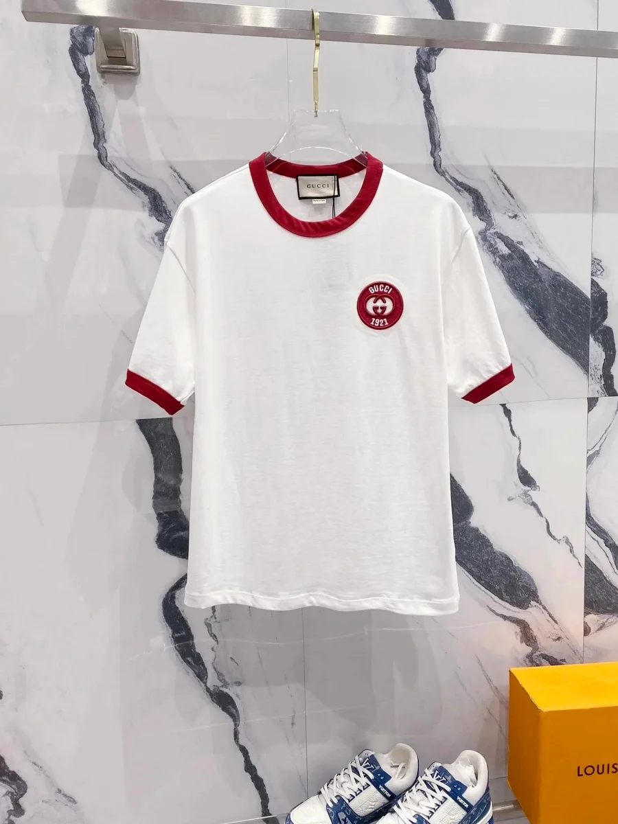 Gucci Gucci White & Red Logo T-Shirt White - 1