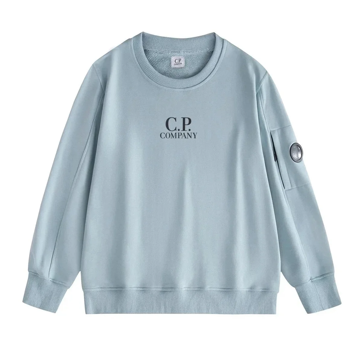 CP Company C.P. Company Light Blue Logo Sweatshirt Blue - 1