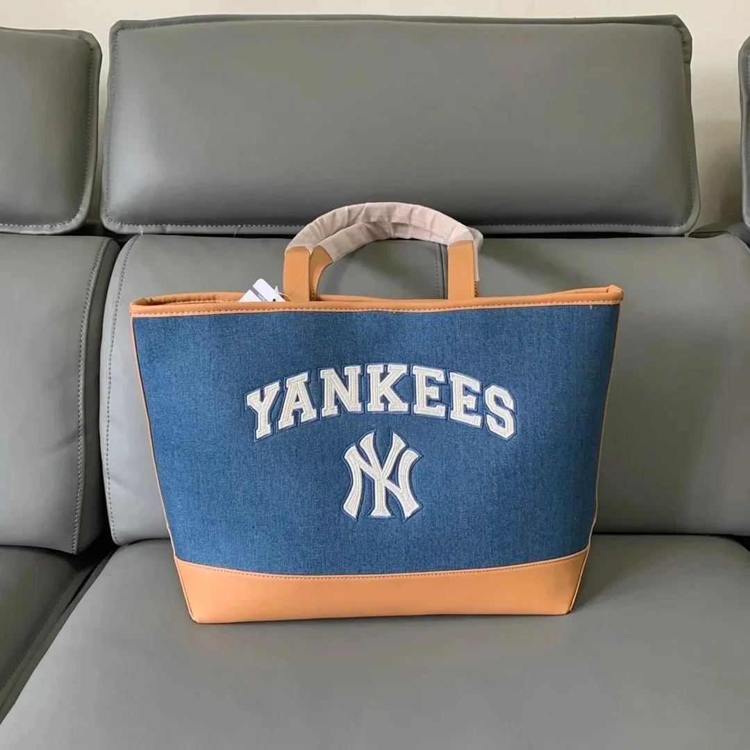 Other New York Yankees Denim Tote Bag Blue - 1