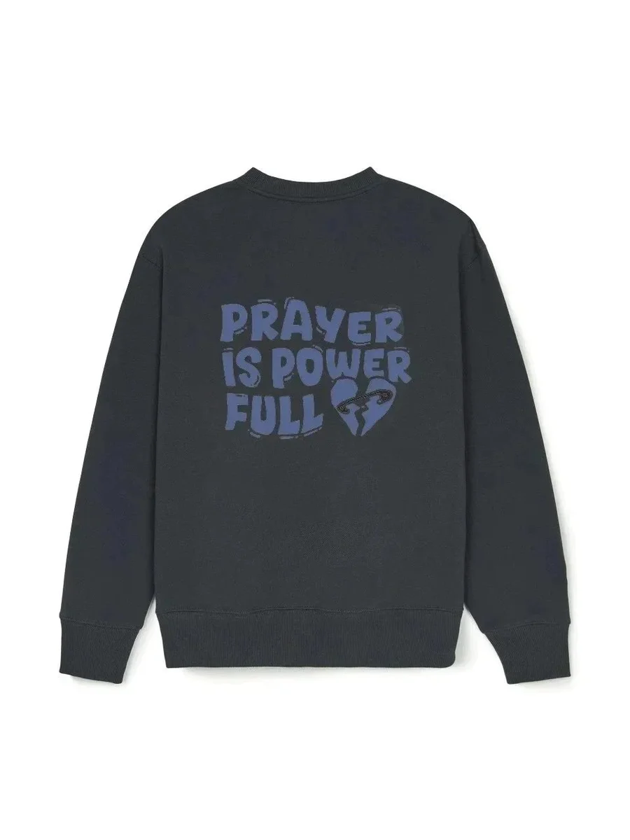 Other Unisex Prayer Is Power Full F-1 Black Sweatshirt Black - 1