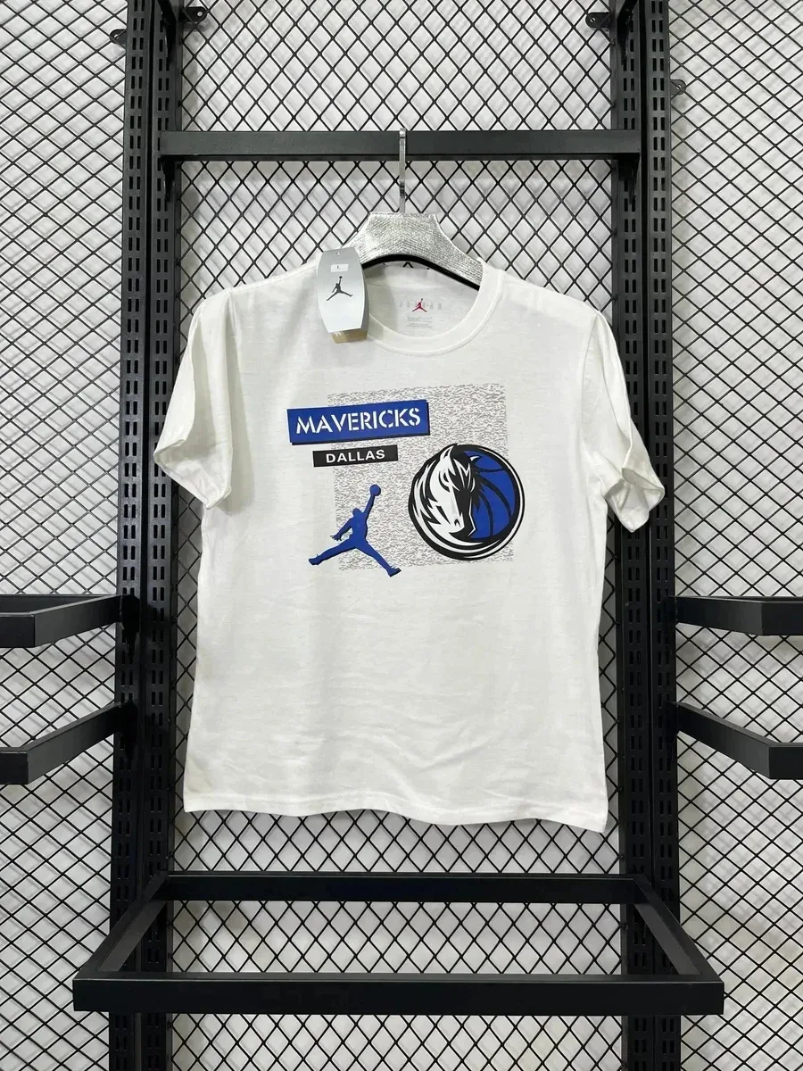 Jordan Nike Air Jordan Dallas Mavericks White T-Shirt White - 1