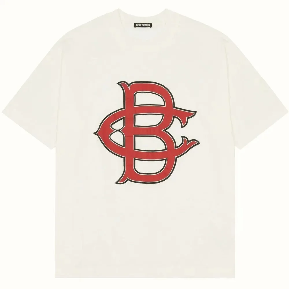 Cole Buxton Cole Buxton Red Logo White T-Shirt White - 1
