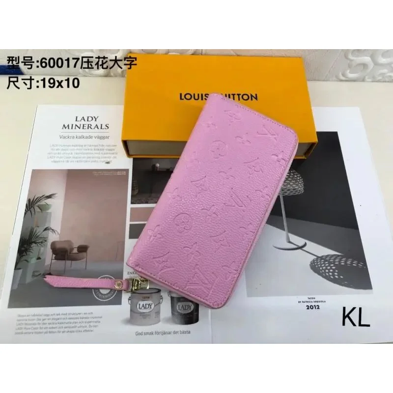 Louis Vuitton Louis Vuitton Neverfull Pink Leather Wallet Pink - 1