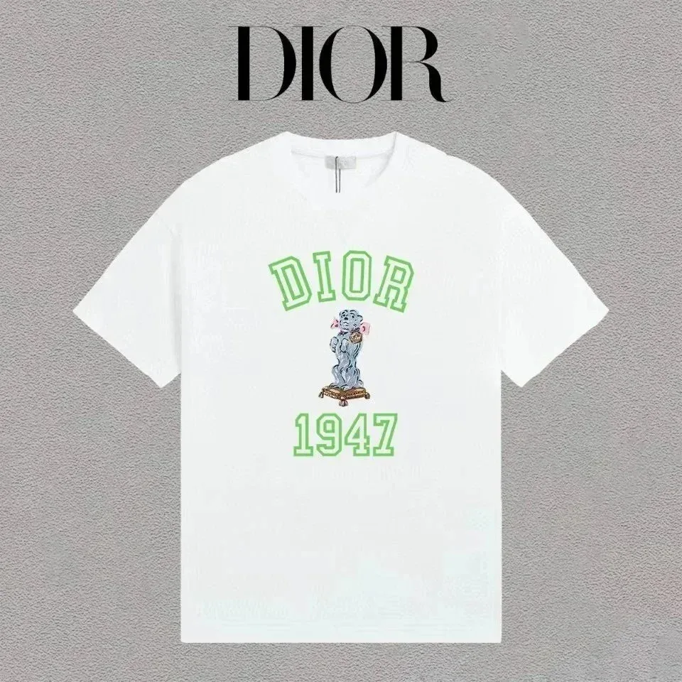 Dior Dior White Lion Embroidered T-Shirt White - 1