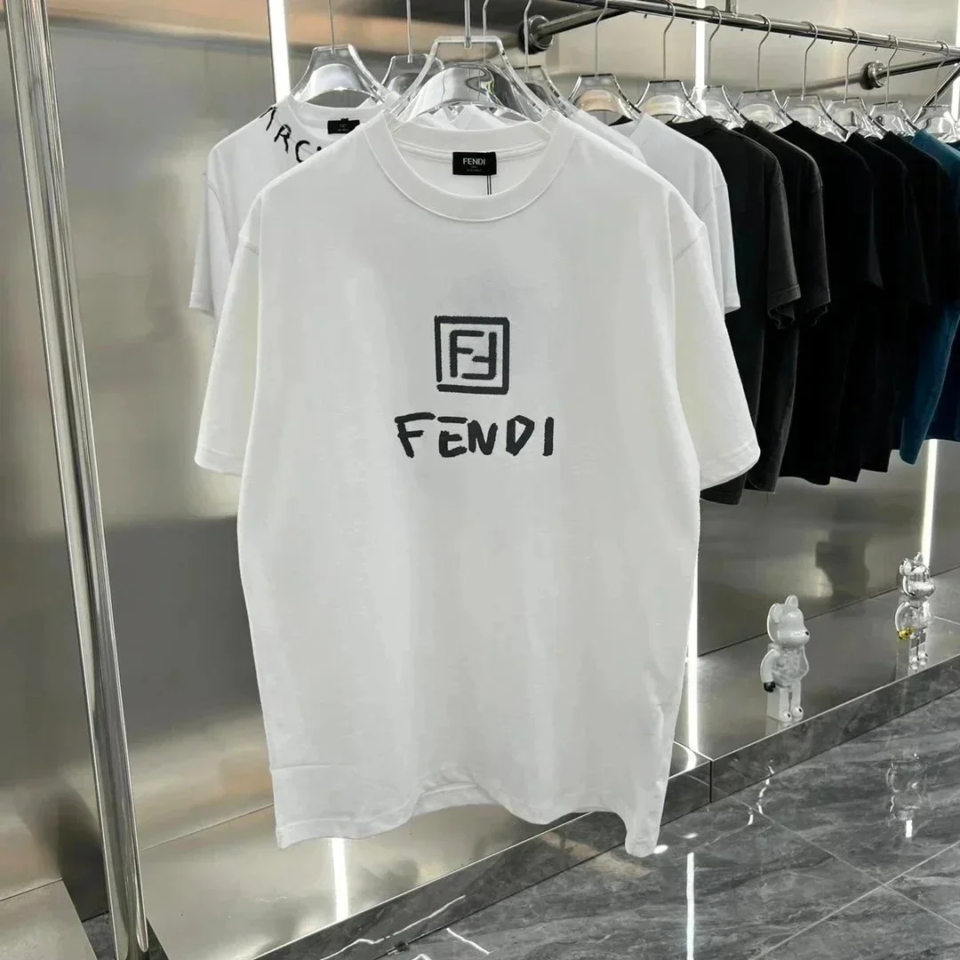 Fendi Fendi FF Logo White T-Shirt White - 1