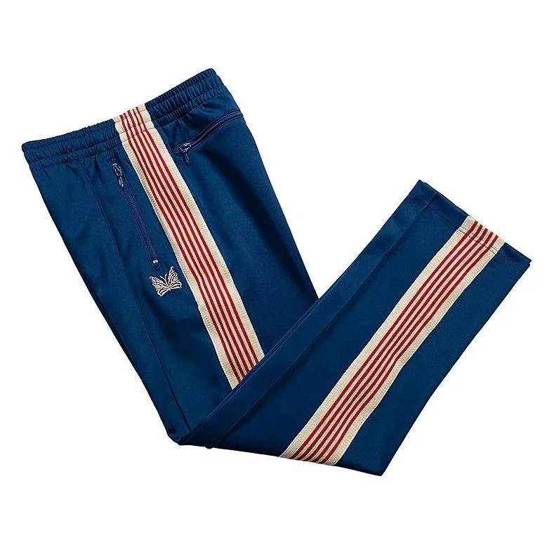 Other Navy Blue Track Pants with Red and White Stripes Navy - 1