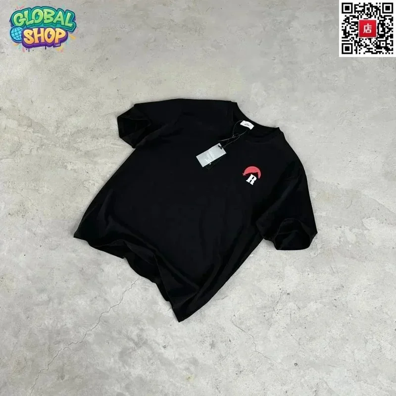 Other Black Oversized T-Shirt with Red 'R' Logo Black - 1