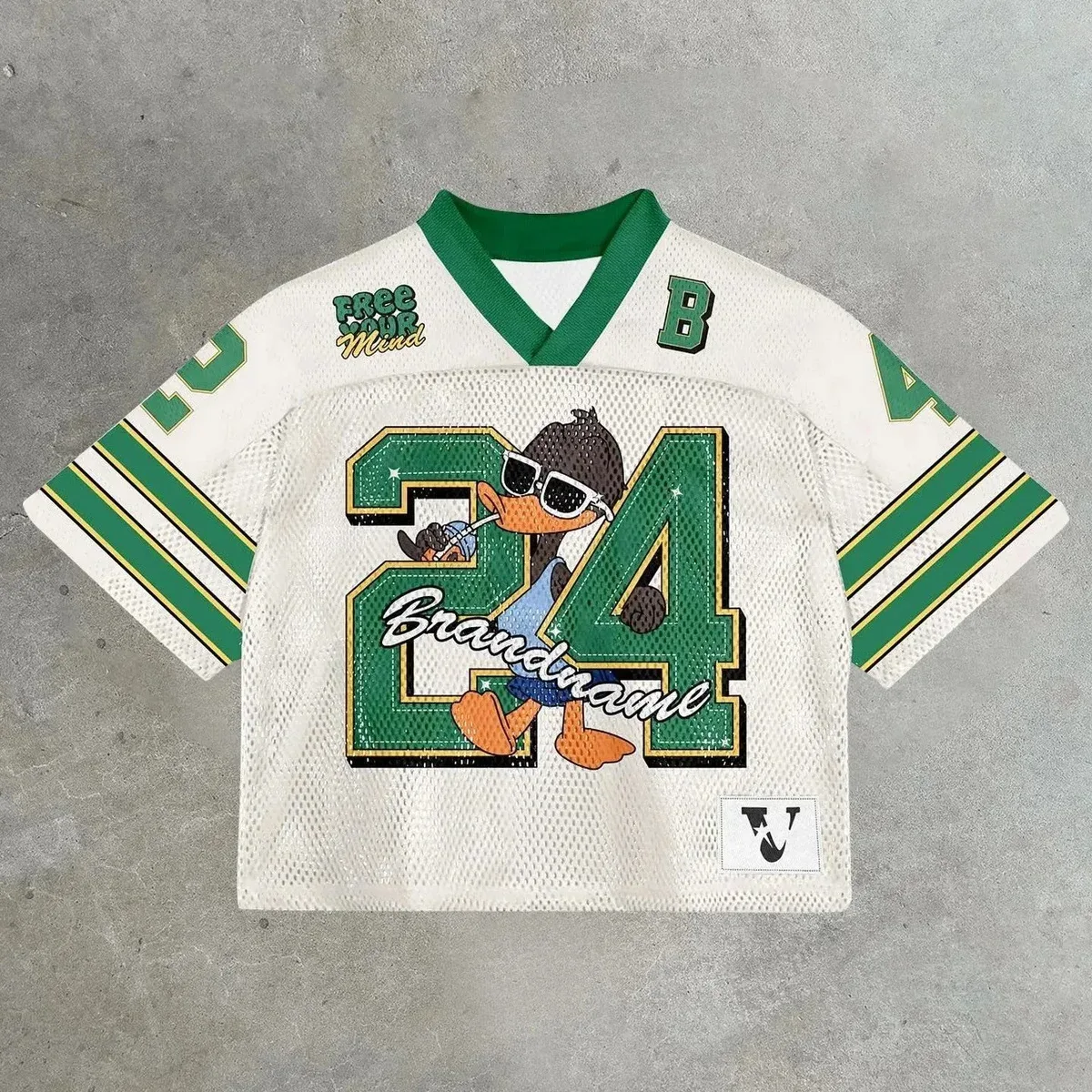 Other White/Green Duck Jersey Football Shirt White - 1