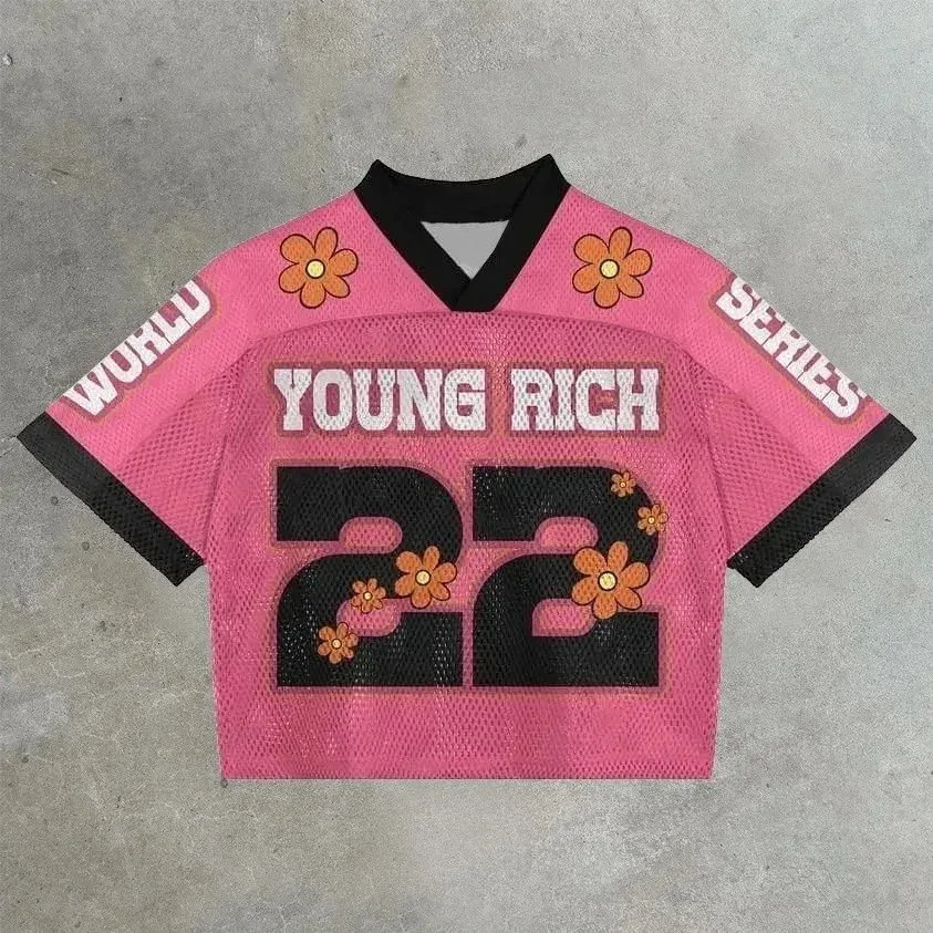 Other Pink 'Young Rich 22' Mesh Jersey Pink - 1