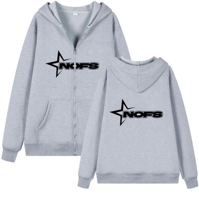 Other NOFS Grey Star Zip-Up Hoodie Grey - 1