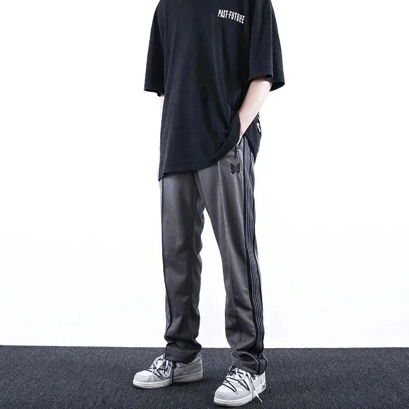 Other Unisex Deep Grey Track Pants with Butterfly Detail Grey - 1