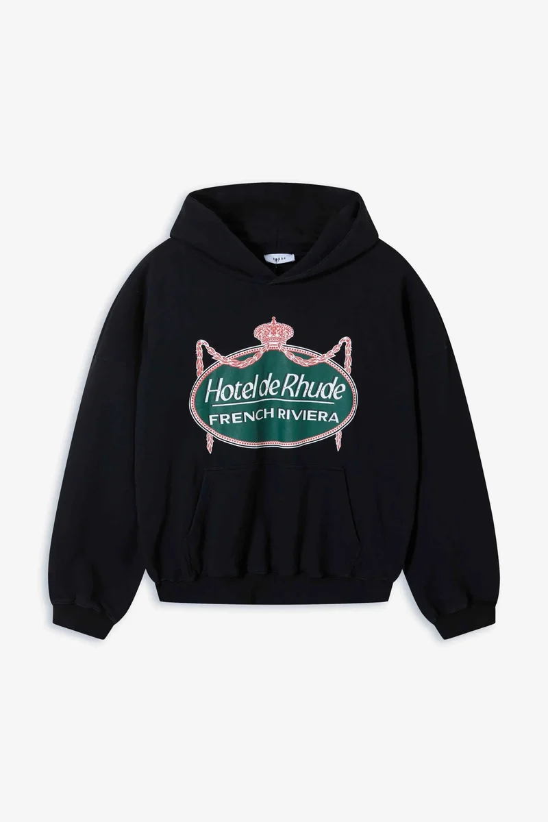 Rhude Rhude Hotel de Rhude French Riviera Black Hoodie Black - 1