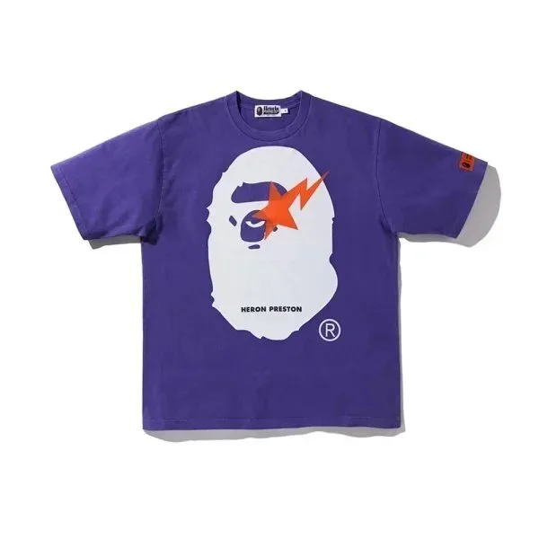 A Bathing Ape A Bathing Ape BAPE STA Purple Heron Preston T-Shirt Purple - 1