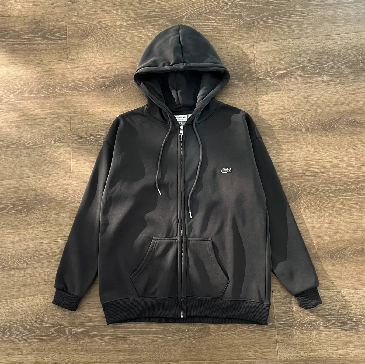 Lacoste Lacoste L.12.12 Zip-Up Hoodie in Black Black - 1