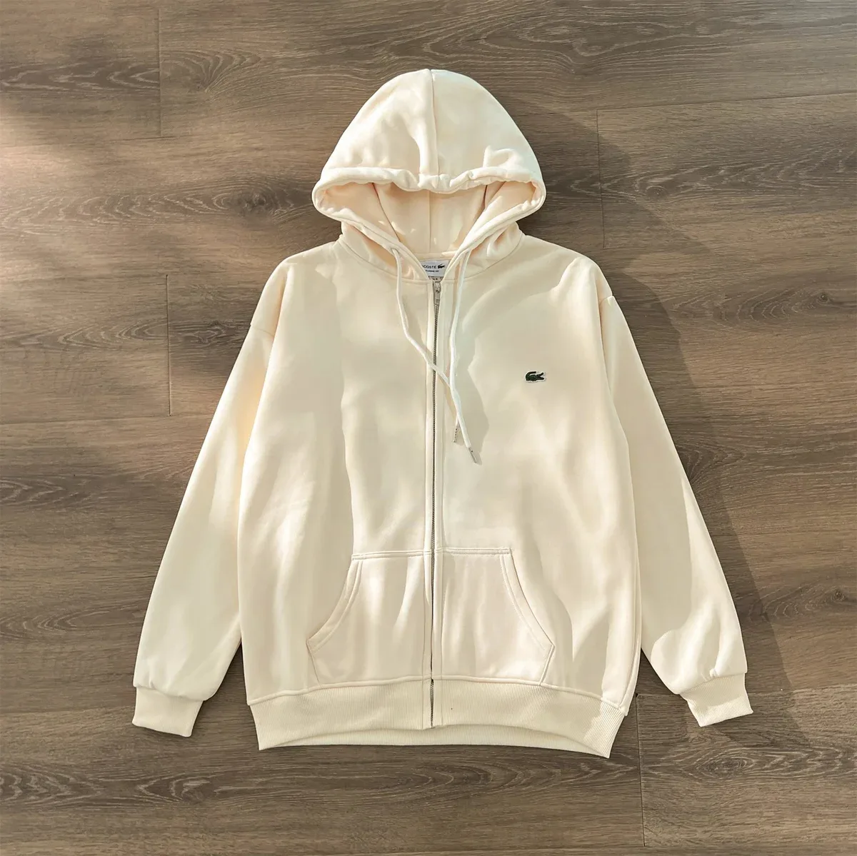 Lacoste Lacoste L.12.12 Zip-Up Hoodie Cream Cream - 1