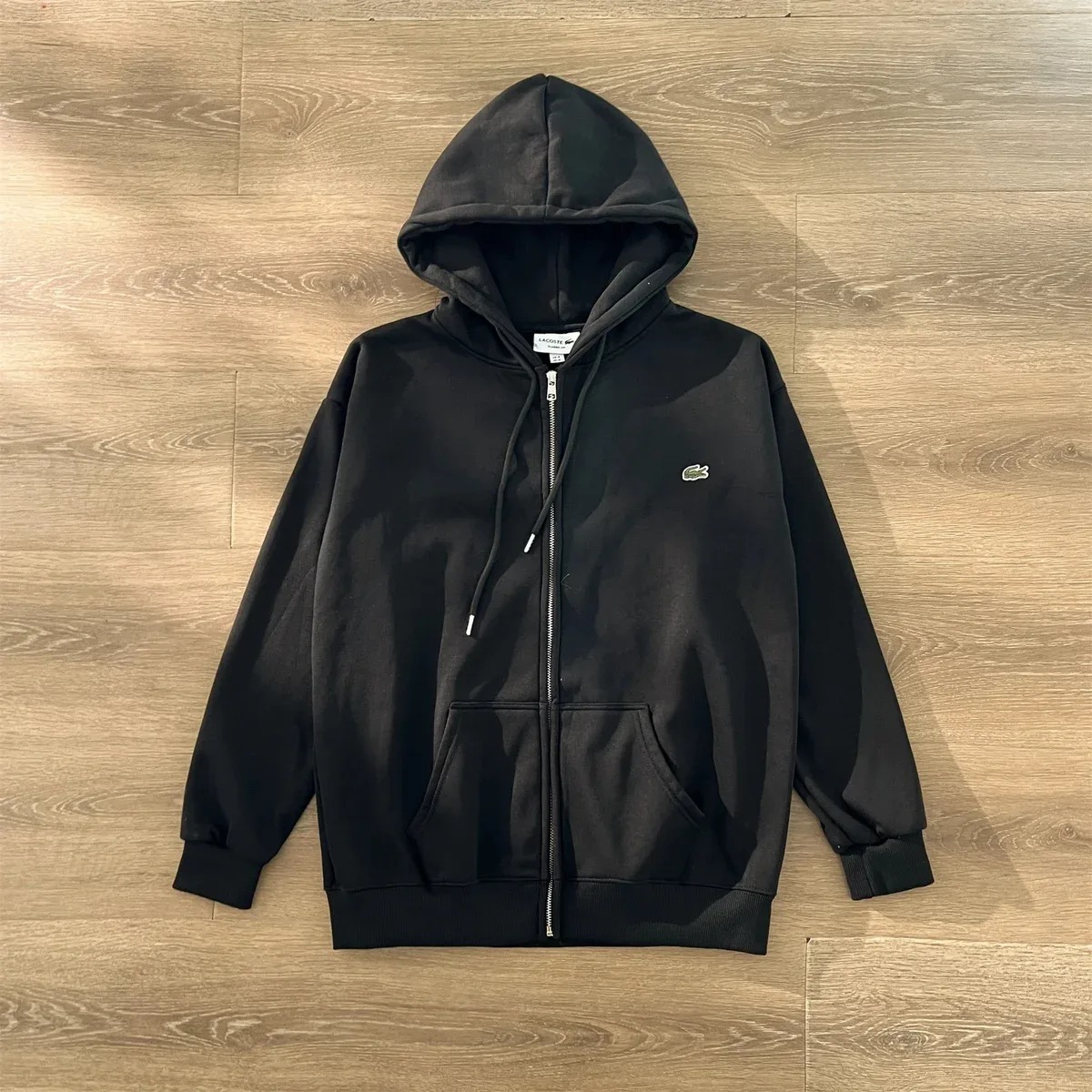 Lacoste Lacoste L.12.12 Zip-Up Hoodie Black Black - 1