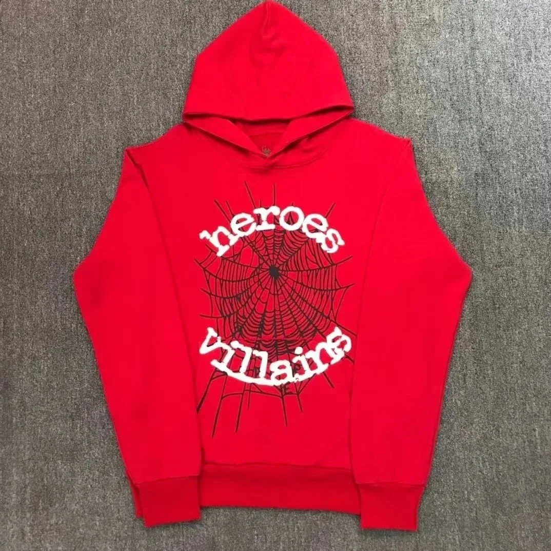 Other Red Heroes Villains Spider Web Hoodie Red - 1