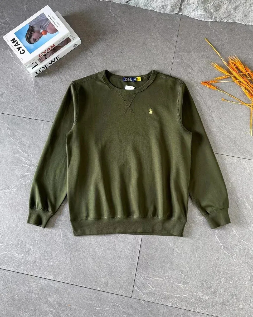 Polo Ralph Lauren Polo Ralph Lauren Classic Logo Olive Green Sweatshirt Green - 1