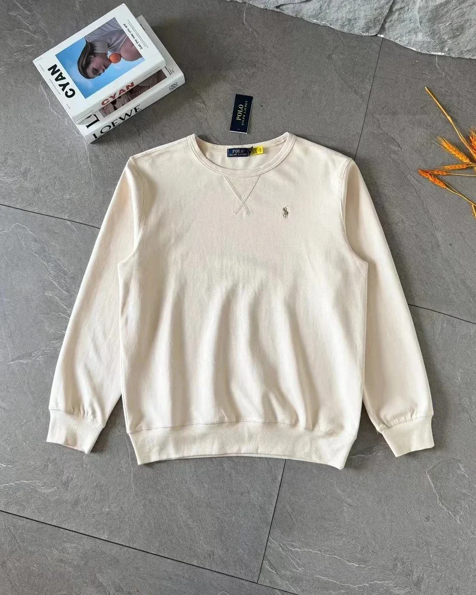 Polo Ralph Lauren Polo Ralph Lauren Classic Logo Crewneck Sweater Cream Cream - 1