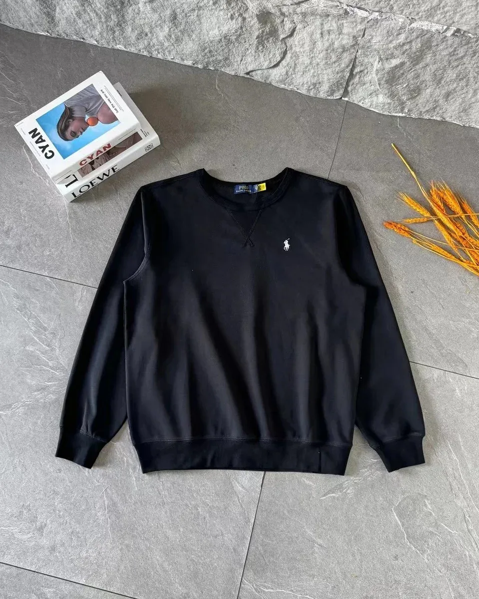 Polo Ralph Lauren Polo Ralph Lauren Classic Logo Black Crewneck Sweatshirt Black - 1