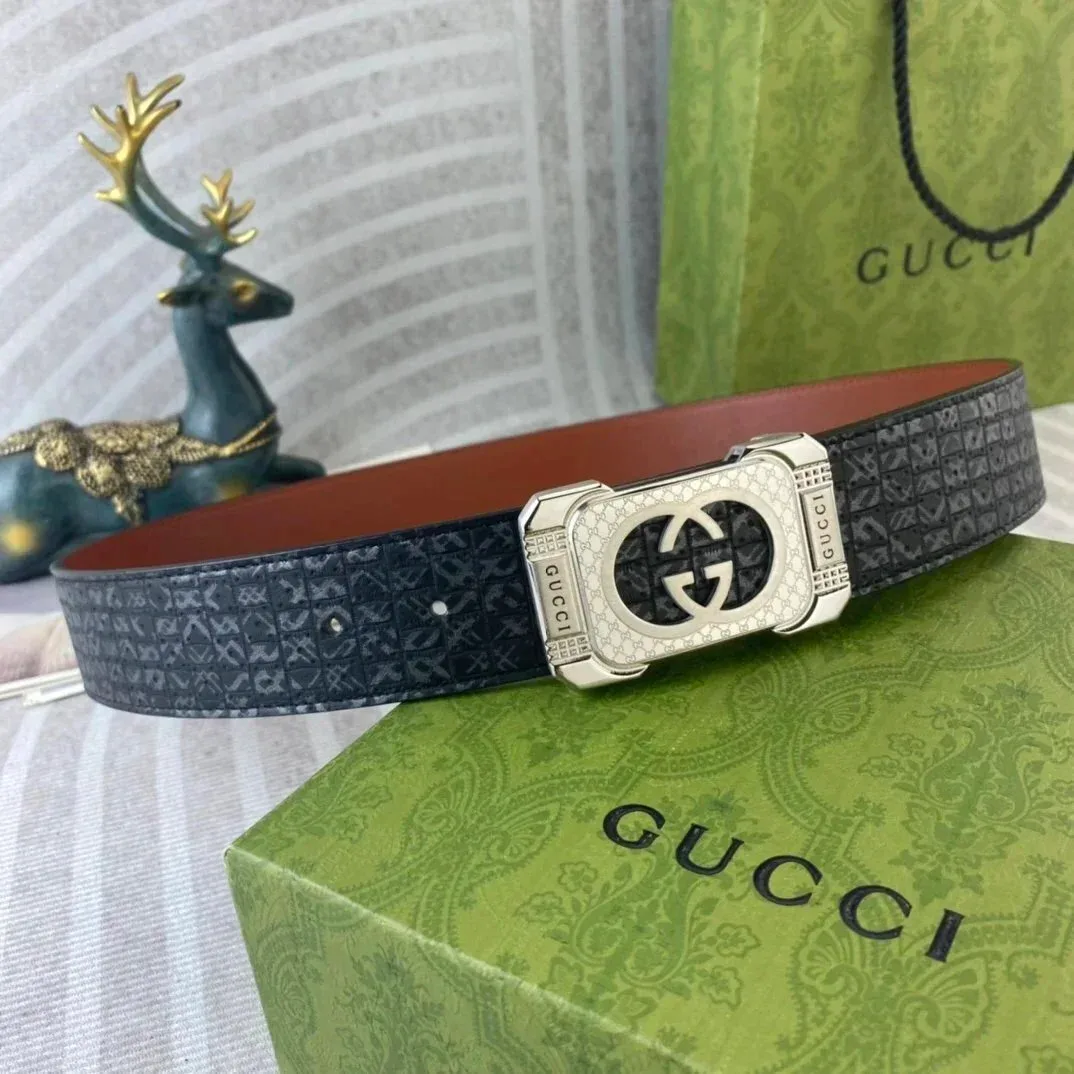 Gucci Gucci Antigona Black Leather Belt Black - 1