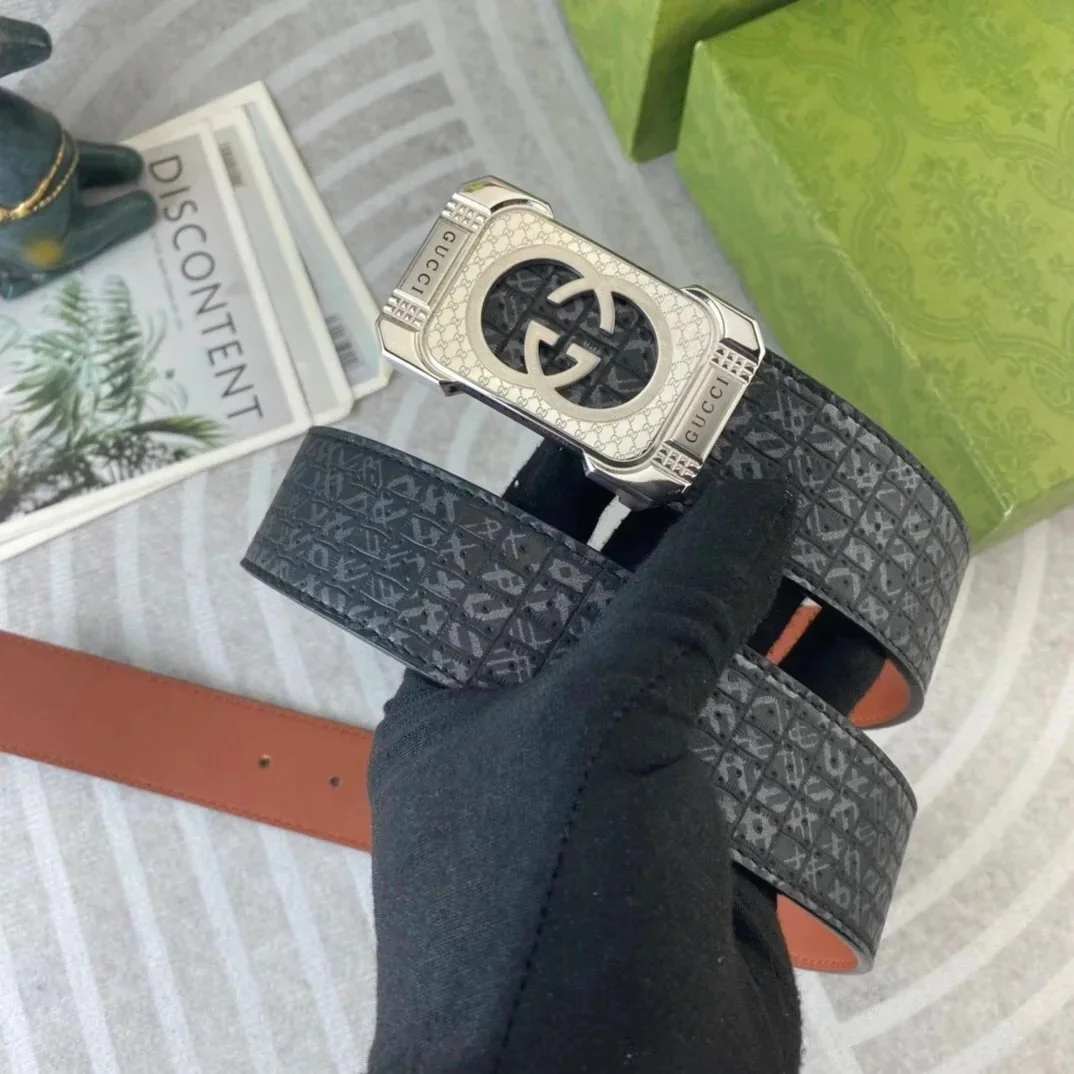 Gucci Gucci GG Marmont Black Leather Belt Black - 1