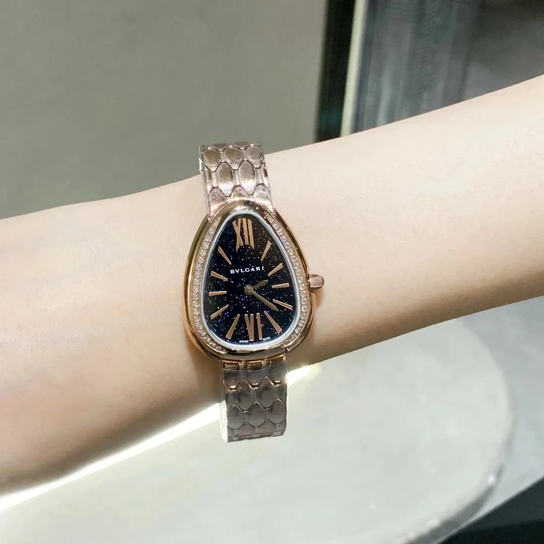Bvlgari Bvlgari Serpenti Viper Rose Gold Snake Skin Watch Gold - 1