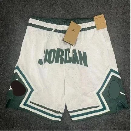 Jordan Nike Air Jordan White/Green Basketball Shorts White - 1