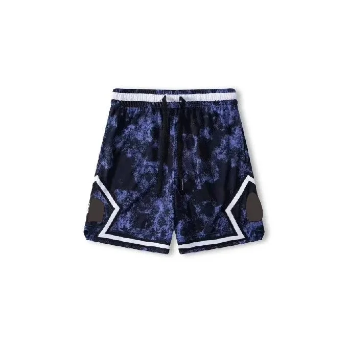 Other Unisex Blue Camo Basketball Shorts Blue - 1