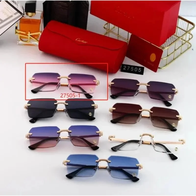 Cartier Cartier Soleil Blanc 27505-1 Gradient Sunglasses Blue - 1