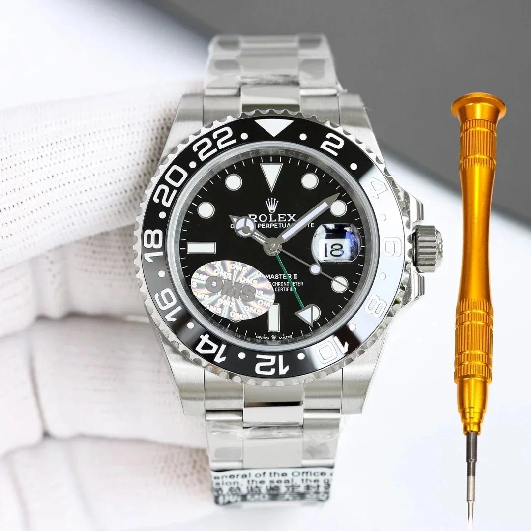 Rolex Rolex GMT-Master II Black Dial Stainless Steel Watch Black