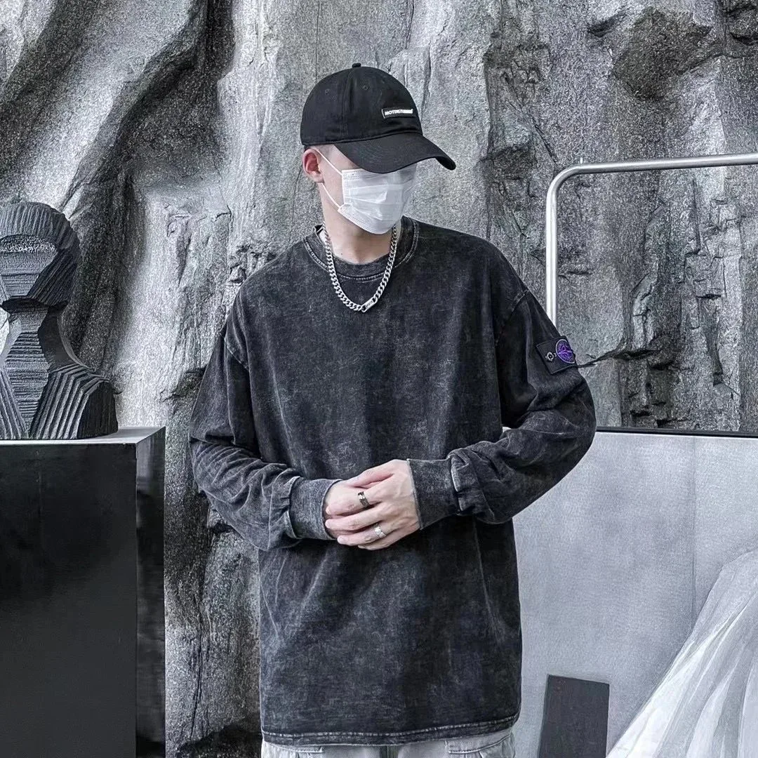 Other Sto-02 Acid Wash Oversized T-Shirt Black - 1