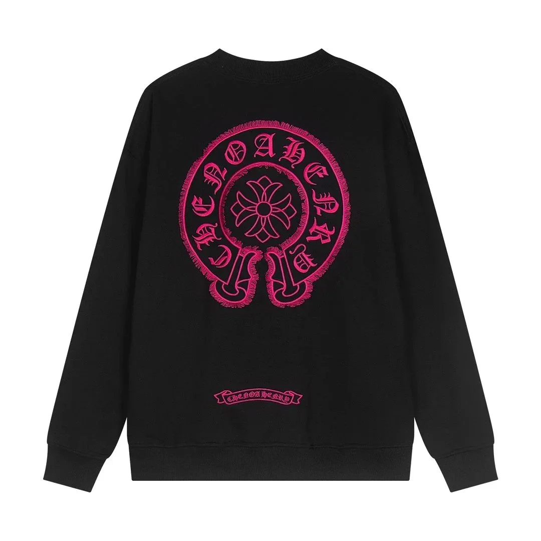 Chrome Hearts Chrome Hearts CH Plus Black with Pink Embroidery Sweatshirt Black - 1