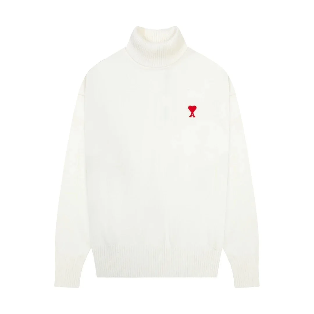 Ami Paris Ami Paris Ami de Coeur Ami-31-03 White Turtleneck Sweater White - 1