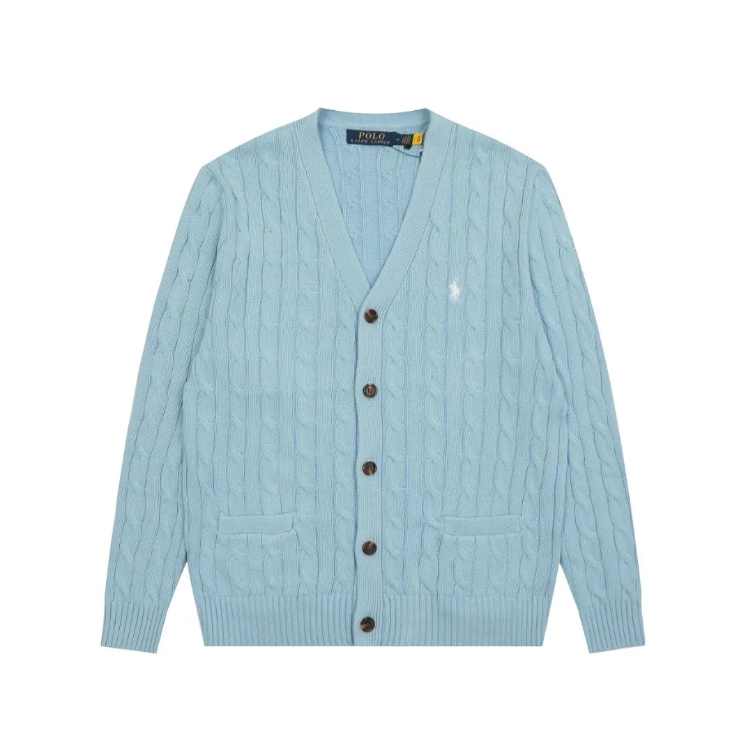 Polo Ralph Lauren Polo Ralph Lauren Cable Knit Cardigan Ral-55-02 Blue - 1