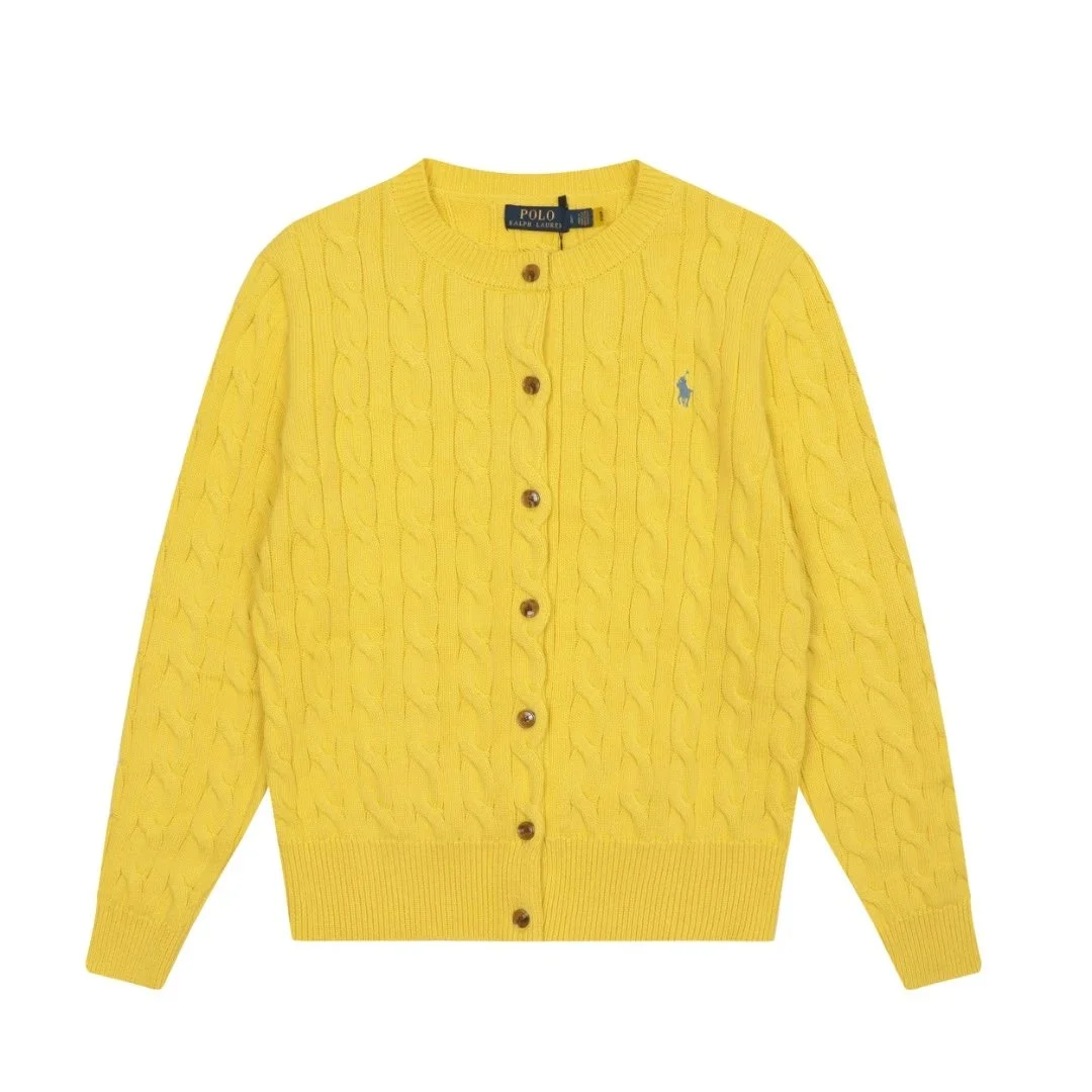 Polo Ralph Lauren Polo Ralph Lauren Cable Knit Cardigan Yellow Ral-56-05 Yellow - 1