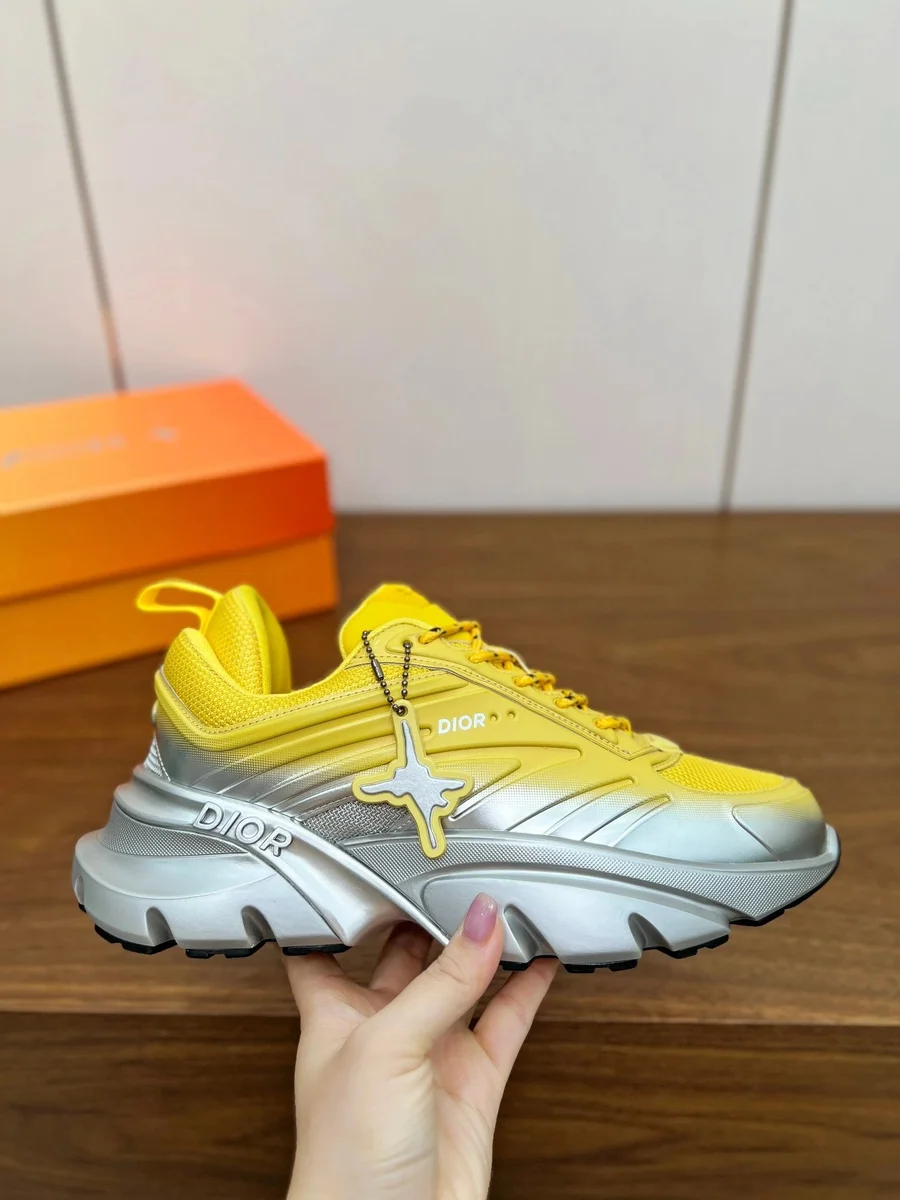 Dior Dior Book Tote Yellow Silver Sneakers Yellow - 1