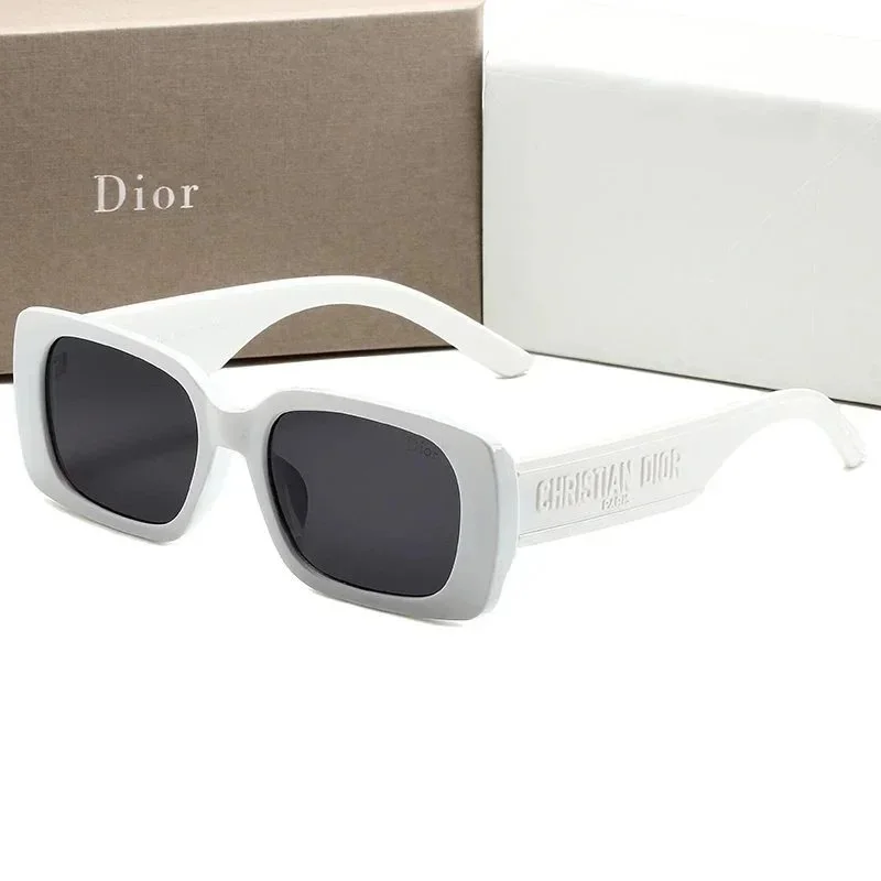 Dior Dior Lady Dior White Frame Black Lens Sunglasses White - 1