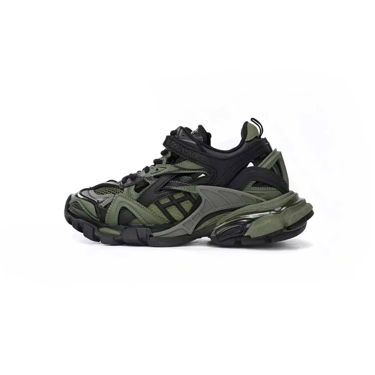 Balenciaga Balenciaga Track.3 Triple Black Sneakers Green - 1