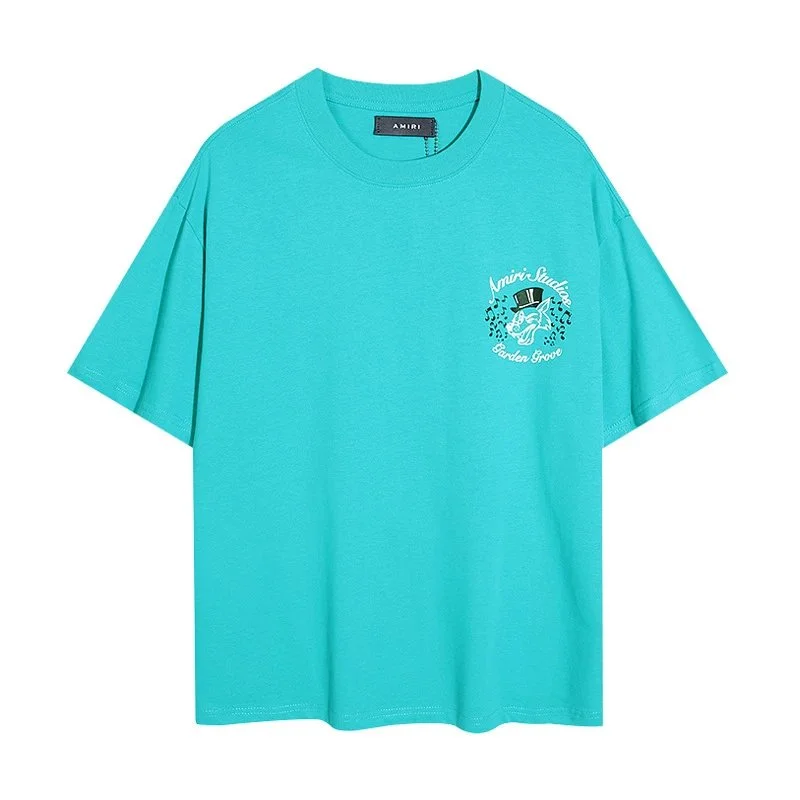 Amiri Amiri Garden Groove Turquoise T-Shirts Blue - 1
