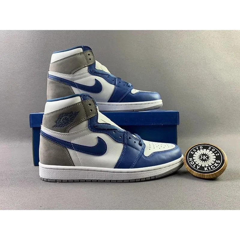 Jordan Nike Air Jordan 1 University Blue Grey Sneakers Blue - 1