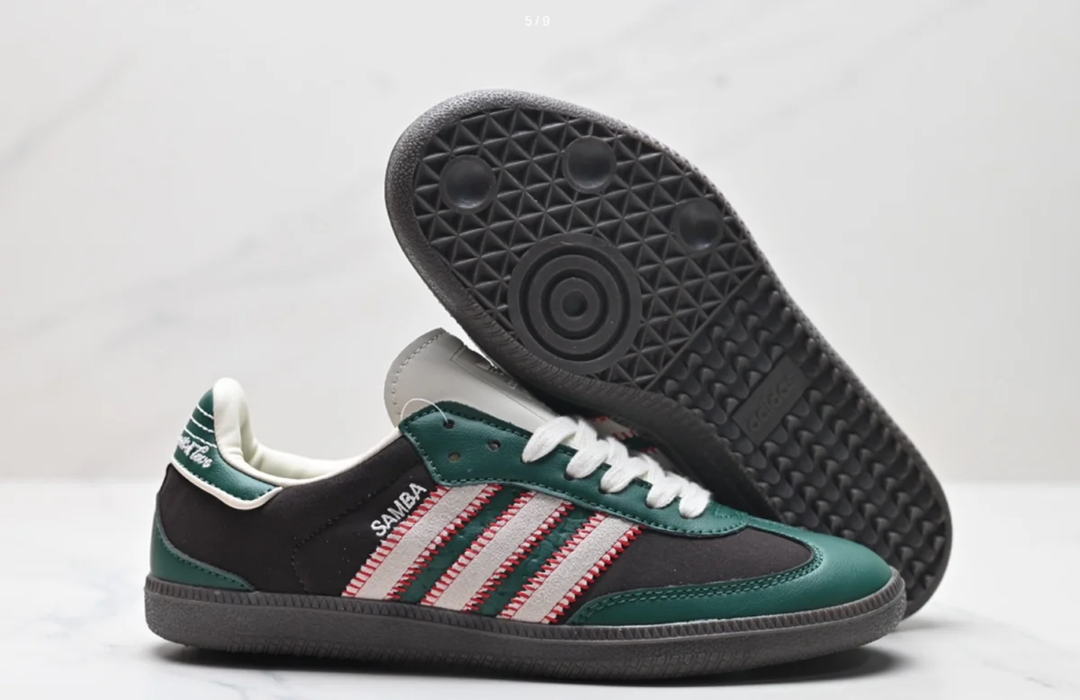 Adidas Adidas Samba Green/White Sneakers Green - 1