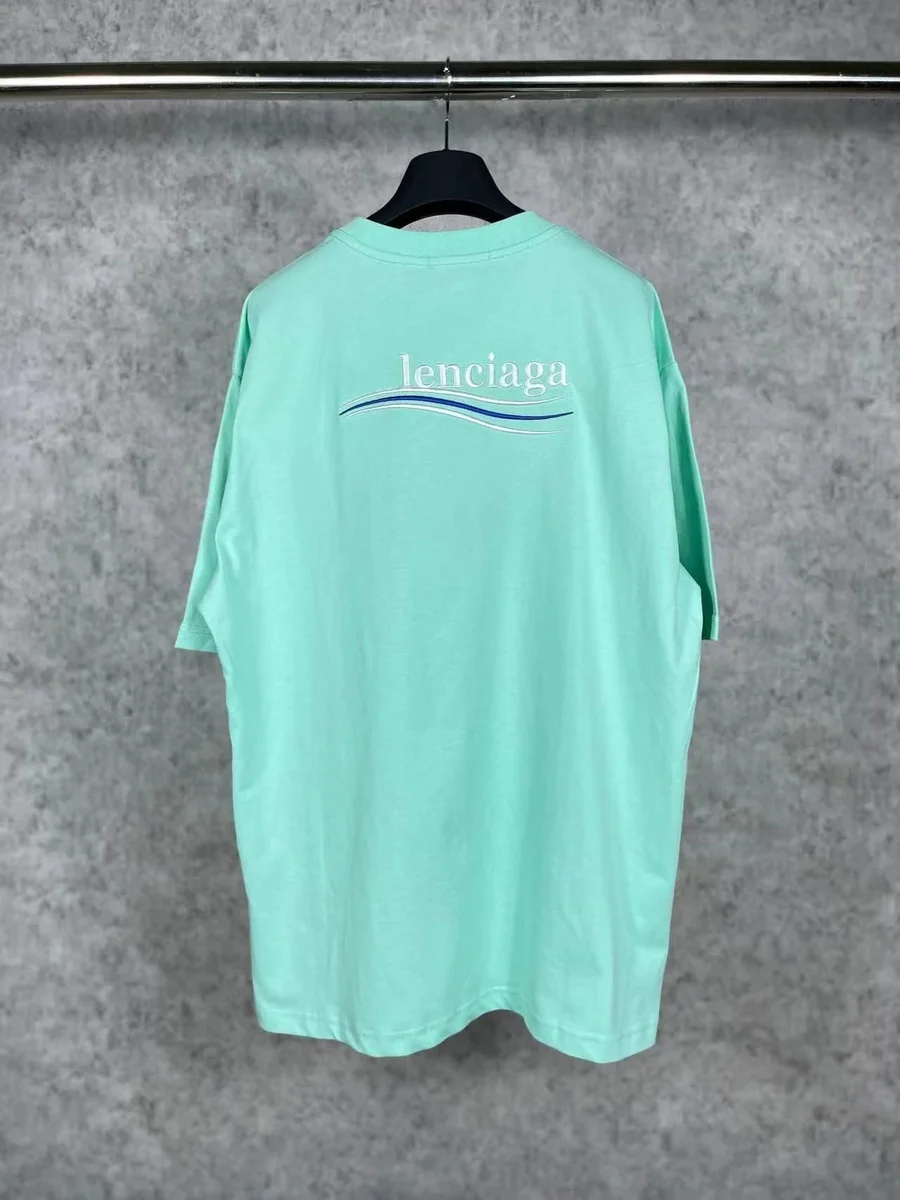 Balenciaga Balenciaga Lenciaga Mint Green T-Shirt Green - 1
